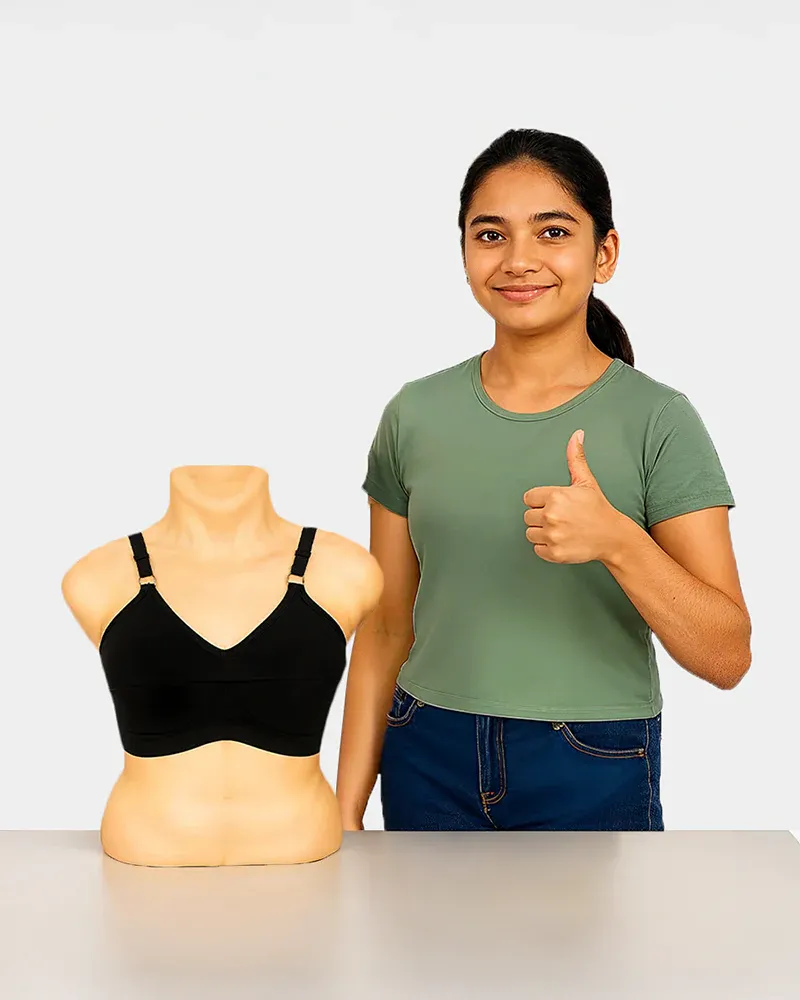 [Teenager-Bra-Teenager-Size: 95,Cup: B,Color: Black] Teenager-Bra-Teenager (95, B, Black)