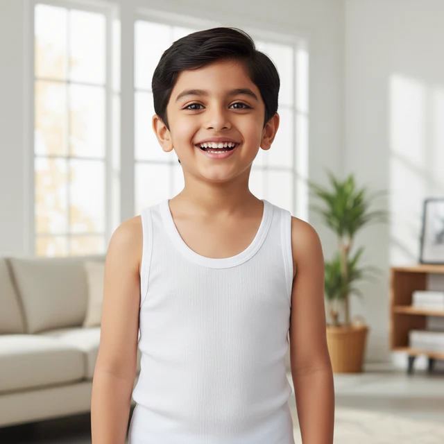[Body Care-Boys Vest-KIA1280 (3 Piece Pack)-Size: 60,Color: White] Body Care-Boys Vest-KIA1280 (3 Piece Pack) (60)