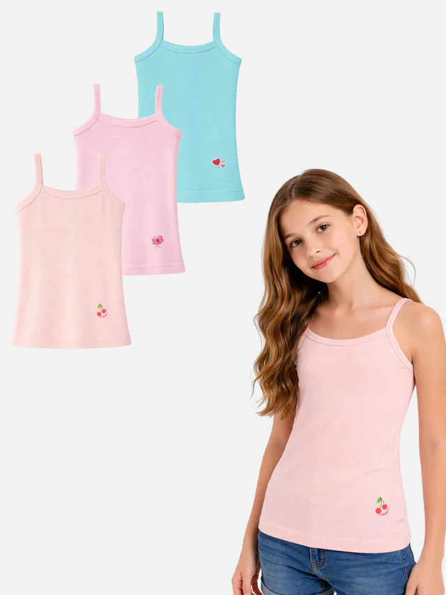 Body Care-Girls Vest-KIA8621 PC (3 Peice Pack)