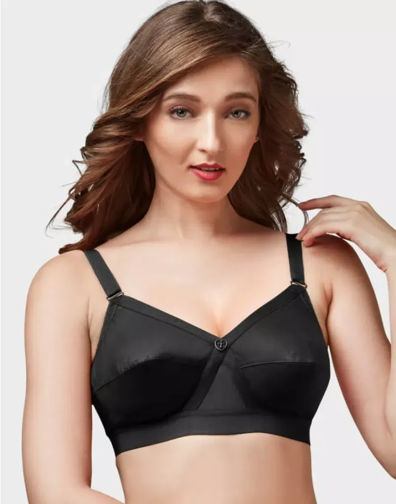 [Trylo-Bra-Krutika-Size: 34,Cup: D,Color: Black] Trylo-Bra-Krutika (34, D, Black)