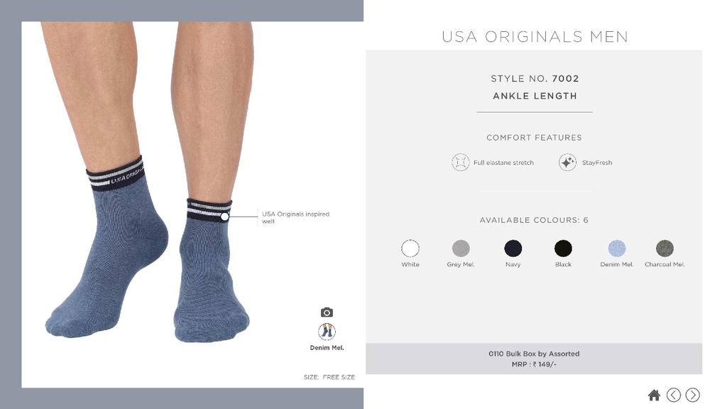 [Jockey-Socks Ankle-7002-Size: 18,Color: Assorted] Jockey-Socks Ankle-7002