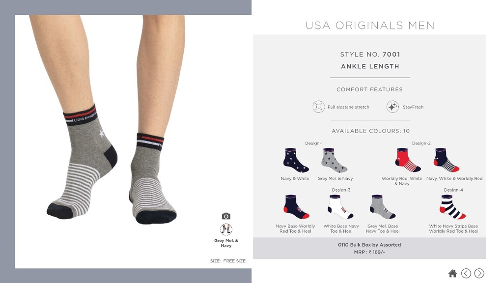 [Jockey-Socks Ankle-7001-] Jockey-Socks Ankle-7001