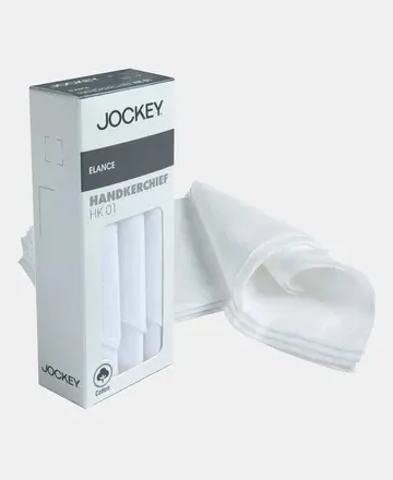 [Jockey-Handkerchief-HK 01-Size: FS,Color: White] Jockey-Handkerchief-HK 01