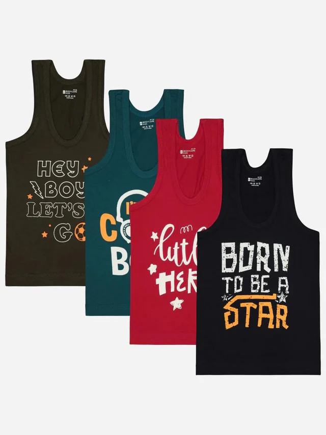 [Body Care-Boys Vest-KIA1260 PK-Size: 60,Color: Assorted] Body Care-Boys Vest-KIA1260 PK (60)