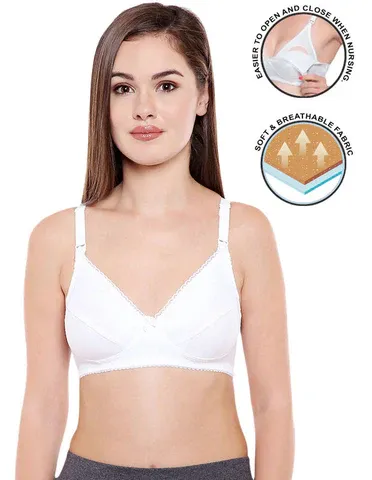 [Body Care-Bra-1523-Size: 34,Color: White,Cup: B] Body Care-Feeding Bra-1523 (34, White)