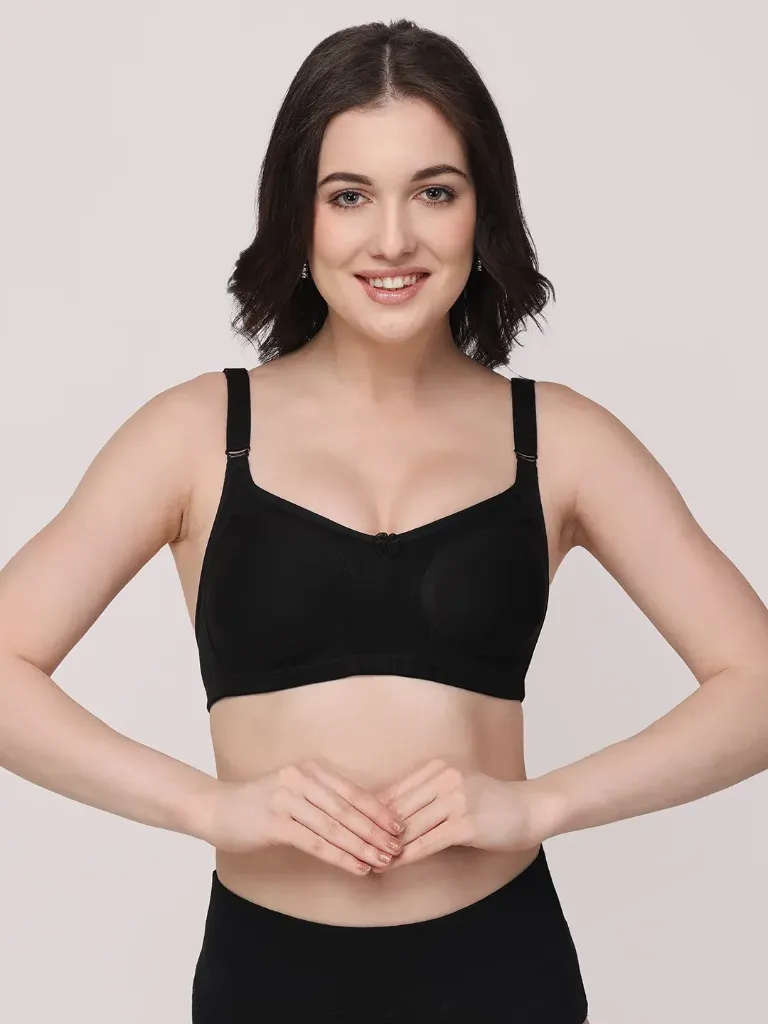 [Floret-Bra-T3033-Size: 32,Cup: C,Color: Black] Floret-Bra-T3033 (32, C, Black)