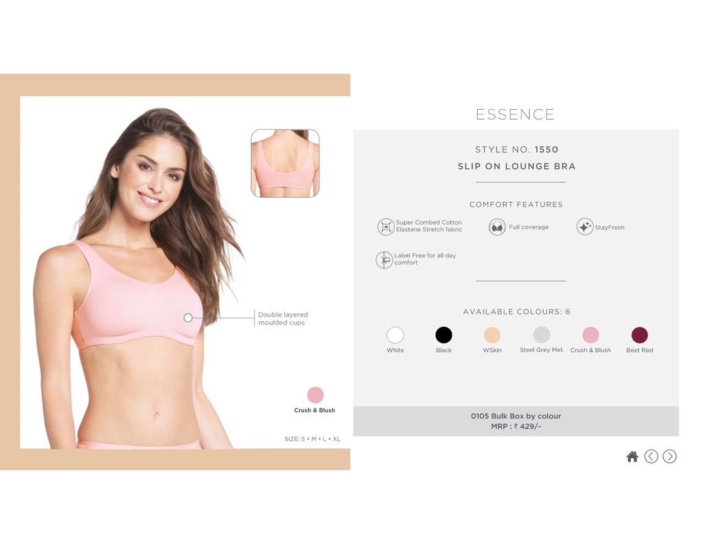 Jockey-Bra Sports Crop Top/ Slip On Lounge-1550