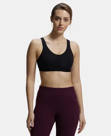 [Jockey-Bra Sports-1376-Size: S,Color: Black] Jockey-Bra Sports-1376 (S, Black)
