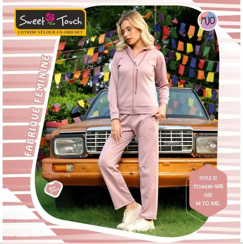 [Sweet Touch-Zipper, Lower Coord Set-7724438 WB-Size: L,Color: Assorted] Sweet Touch-Zipper, Lower Coord Set-7724438 WB (L)