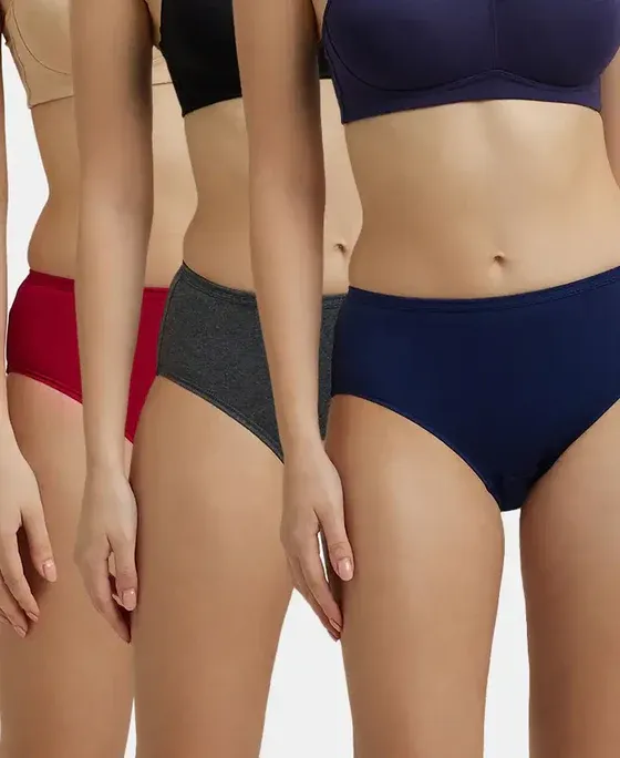 Jockey-Panty-1406 Hipster-Pack of 3 (S, Dk Assorted)