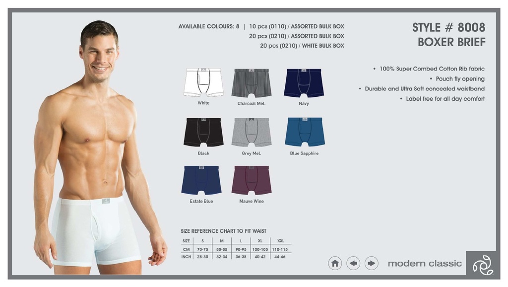 [Jockey-Long Trunk-8008-Size: S,Color: Assorted] Jockey-Long Trunk-8008 (S)