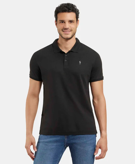 Jockey-Polo T Shirt-3912 (M, Black)